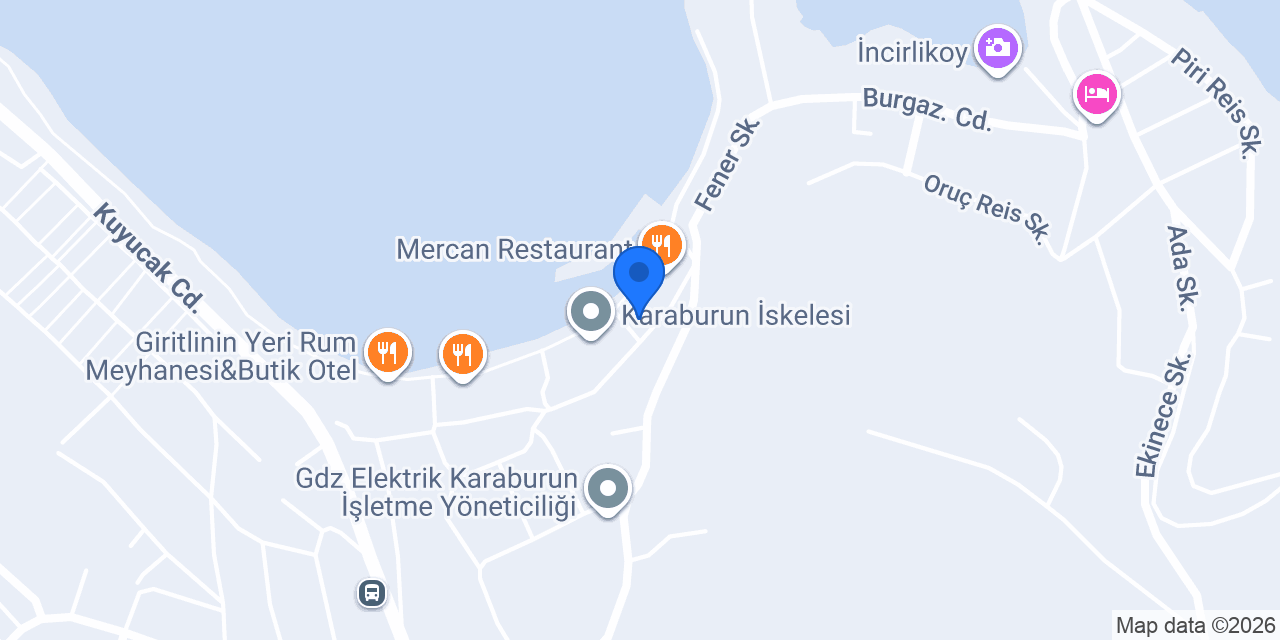 Mercan Hotel konumu