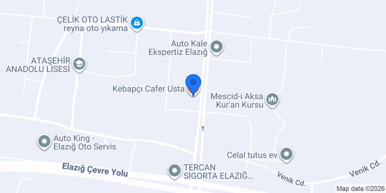 Kebapçı Cafer Usta konumu
