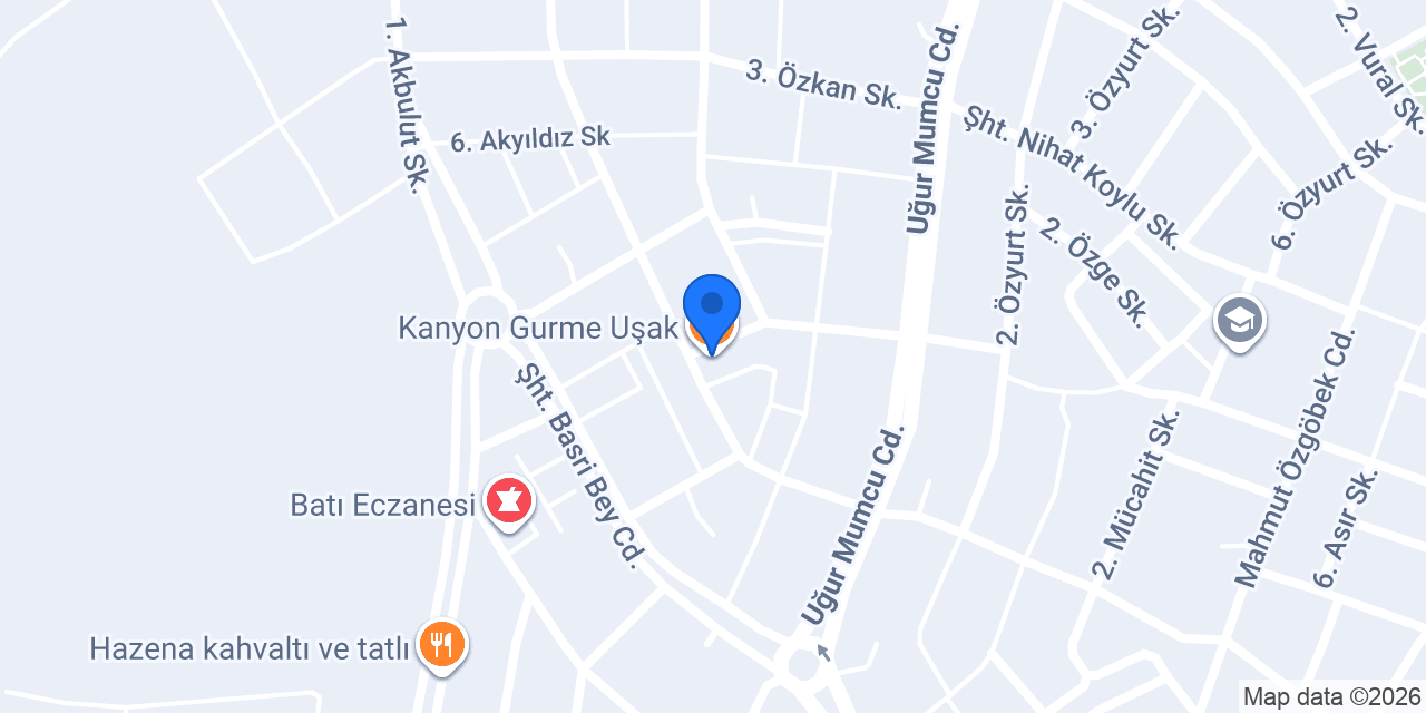 Kanyon Gurme Uşak konumu