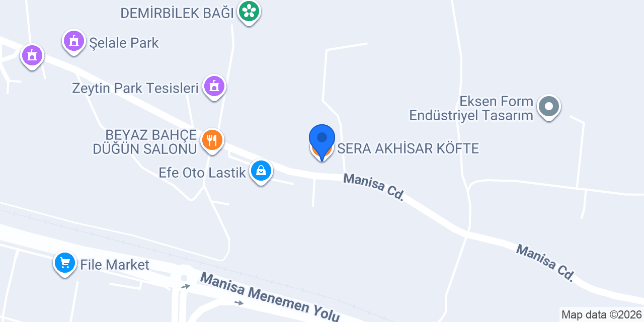 SERA AKHİSAR KÖFTE konumu