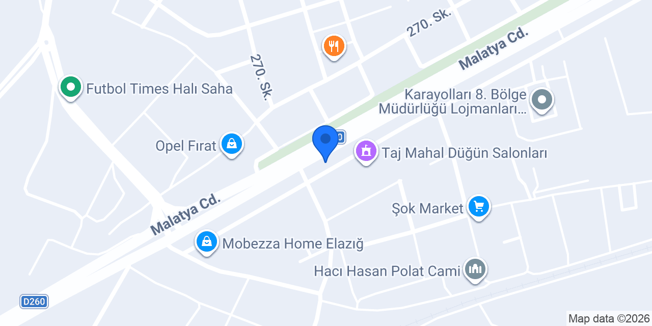 Kelebek Mobilya Elazığ konumu
