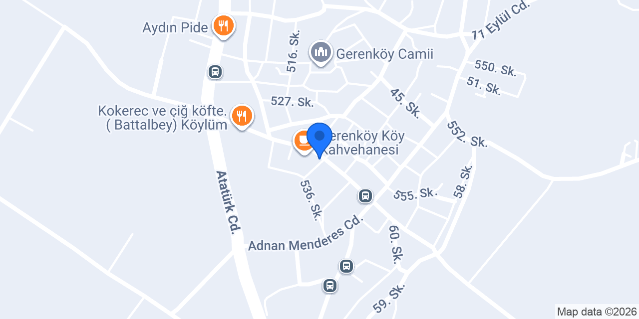 Gerenköy Veteriner Kliniği konumu