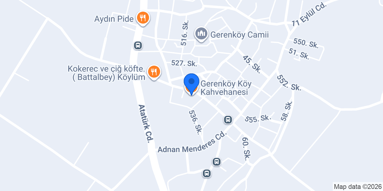 Gerenköy Köy Kahvehanesi konumu