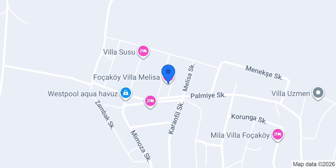 Foçaköy Villa Melisa konumu