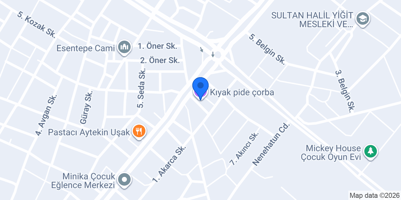 Kıyak pide çorba konumu