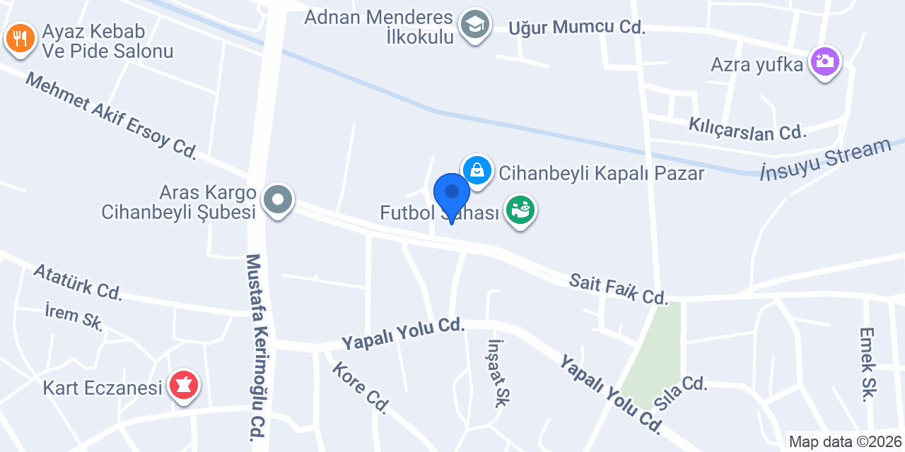 Çetin Unlu Mamülleri konumu