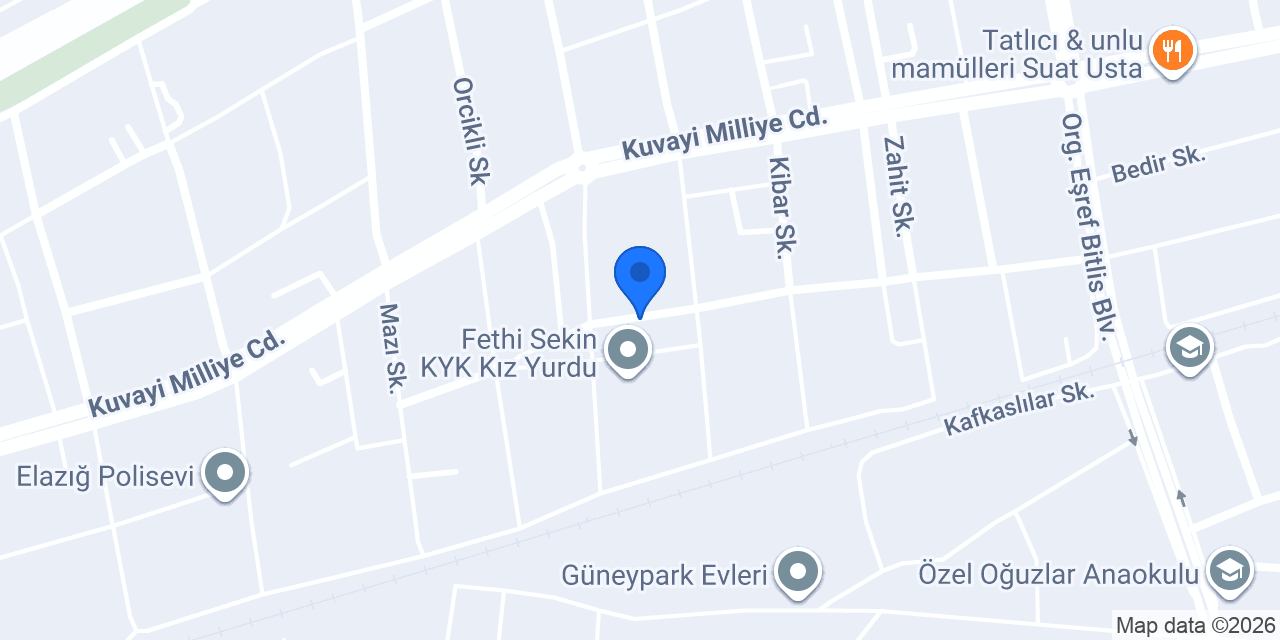 Yurt Taksi Elazığ konumu