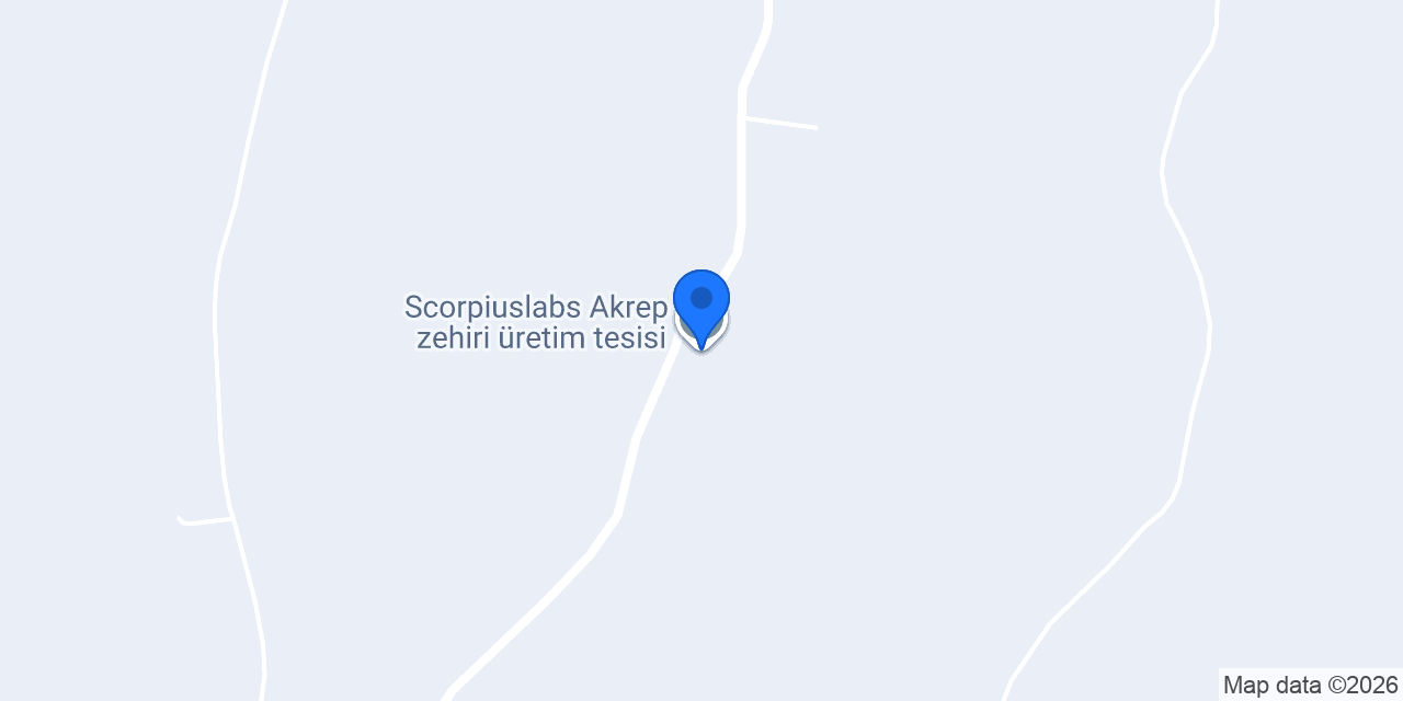 Scorpiuslabs Akrep zehiri üretim tesisi konumu