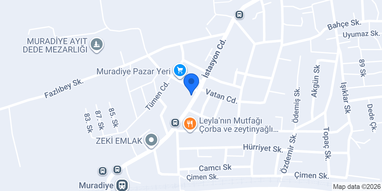 MURADİYE PERA ÇİÇEK EVİ konumu