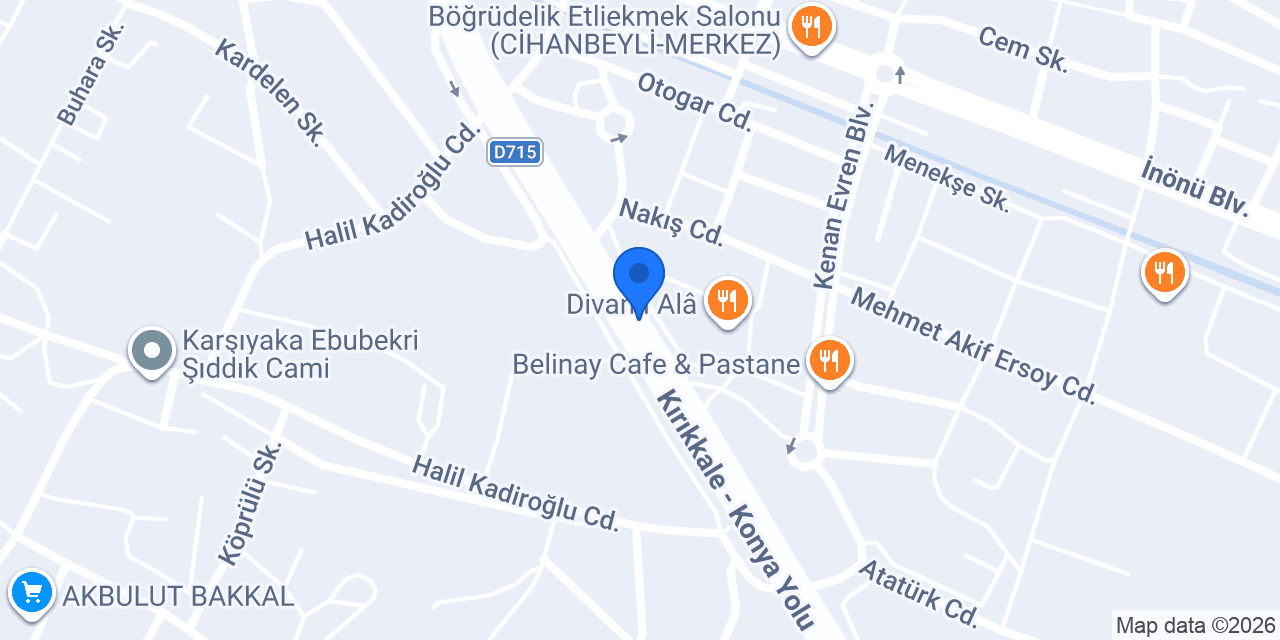 Cihanbeyli Adliyesi konumu