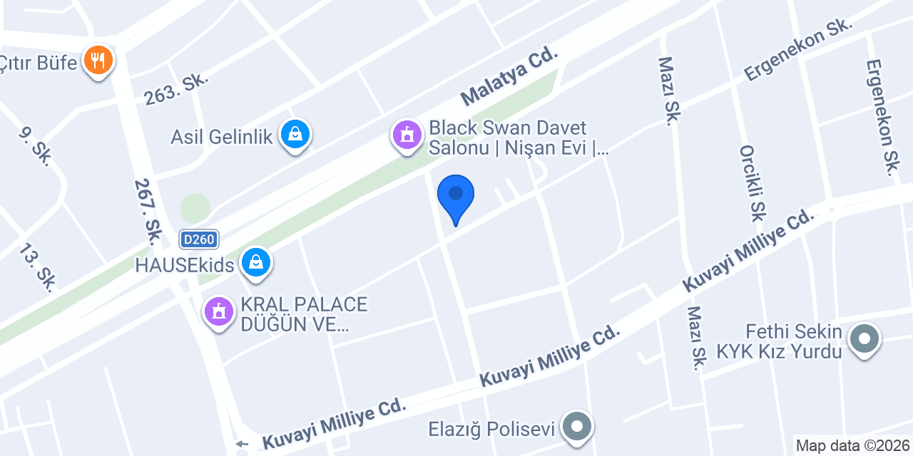 ŞEHİR YAPI GAYRİMENKUL ELAZIĞ konumu