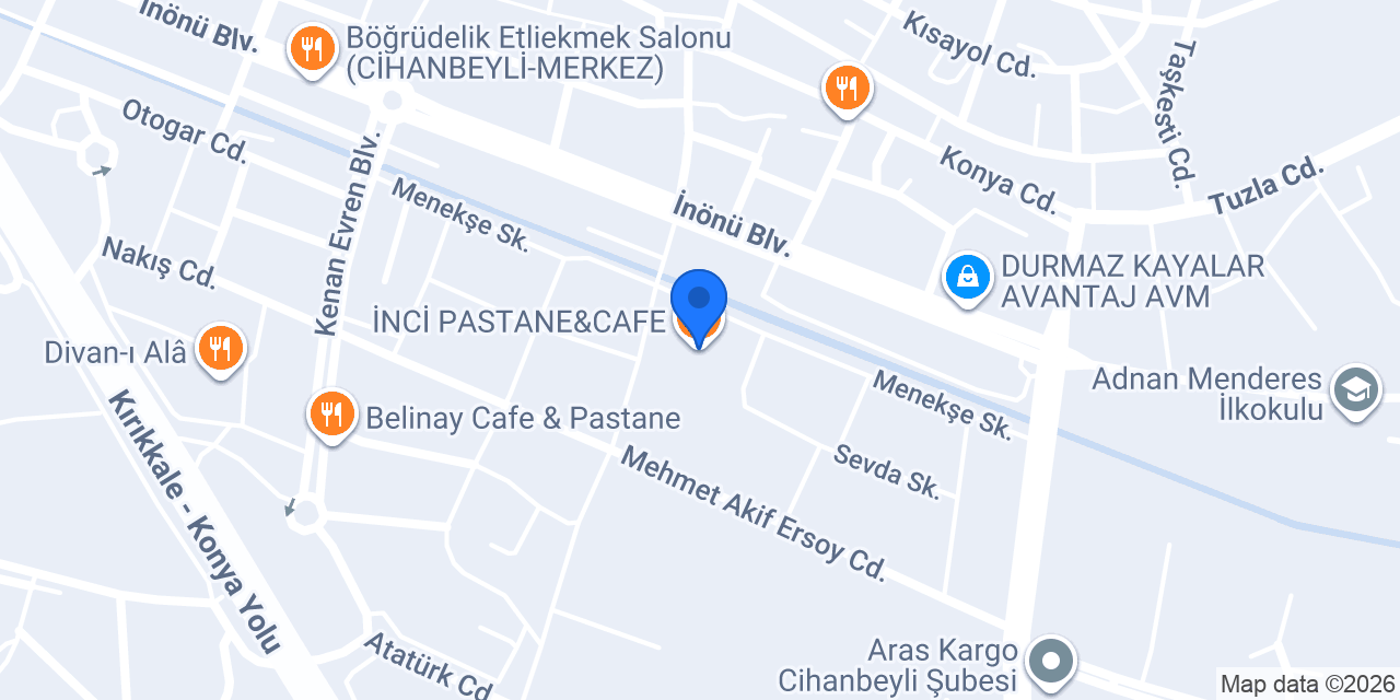İNCİ PASTANE&CAFE konumu