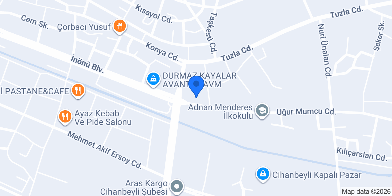 Cihanbeyli Tapu Kadastro Müdürlüğü konumu