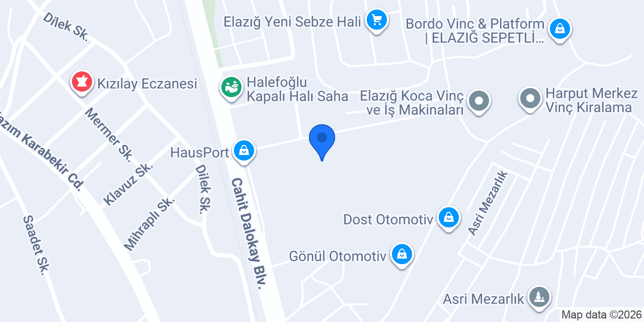 Yılmazlar Grup Depo konumu