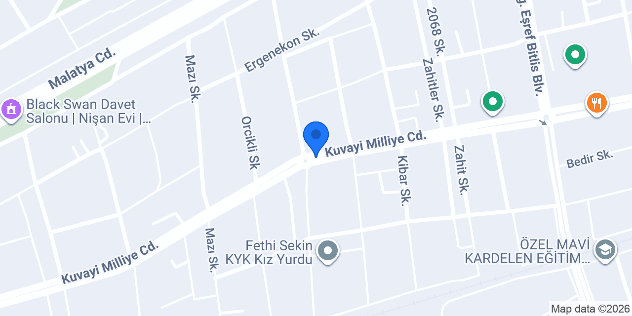 Elazığ Ataşehir Taksi Durağı konumu