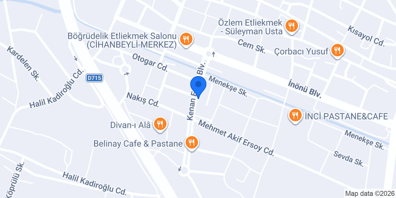 Abdullah Özcan kuaför salonu konumu