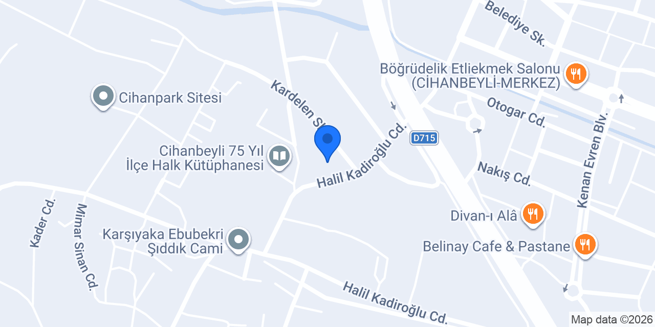 Cihanbeyli Vergi Dairesi konumu