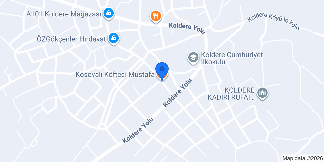 Kosovalı Köfteci Mustafa konumu