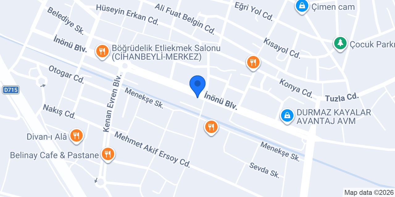 Emsan Cihanbeyli konumu