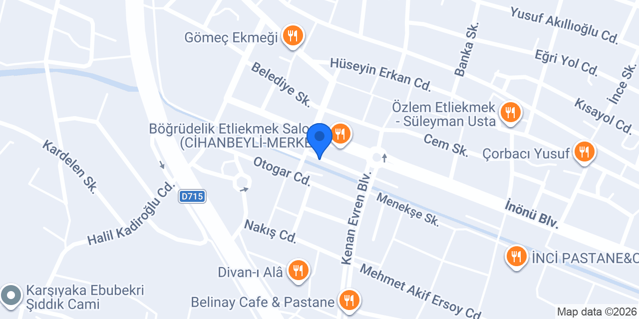 Cihanbeyli Nakliye konumu