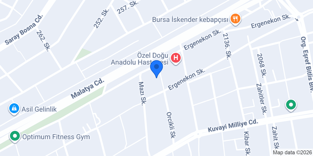 Ömer Bilginoğlu Erkek Öğrenci Yurdu konumu