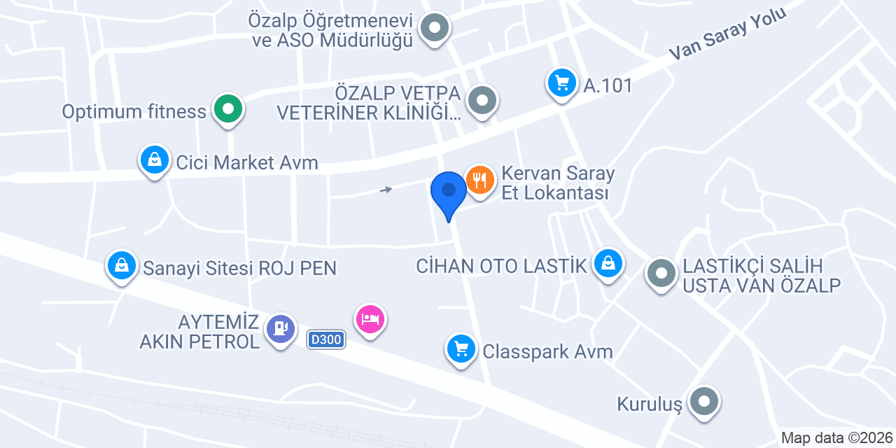 ÖZALP ARAZ VETERİNER KLİNİĞİ konumu