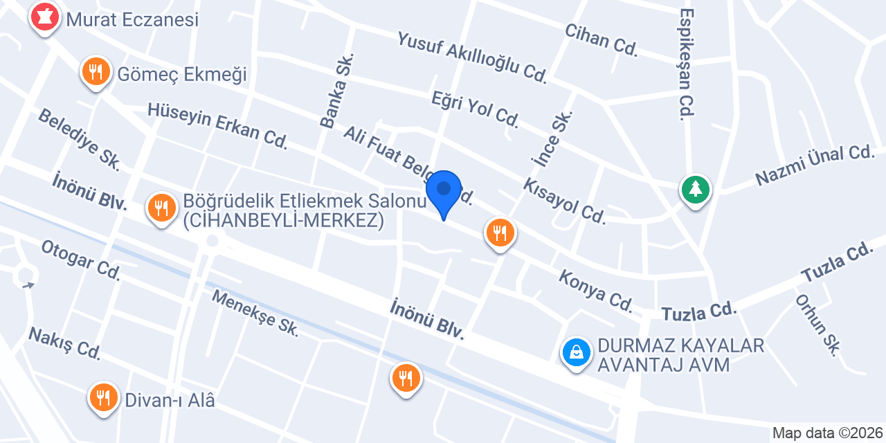 DEMPA MOBİLYA CİHANBEYLİ ŞUBE konumu