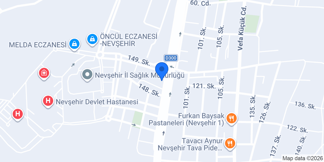 Nevşehir Enes Veteriner Kliniği konumu