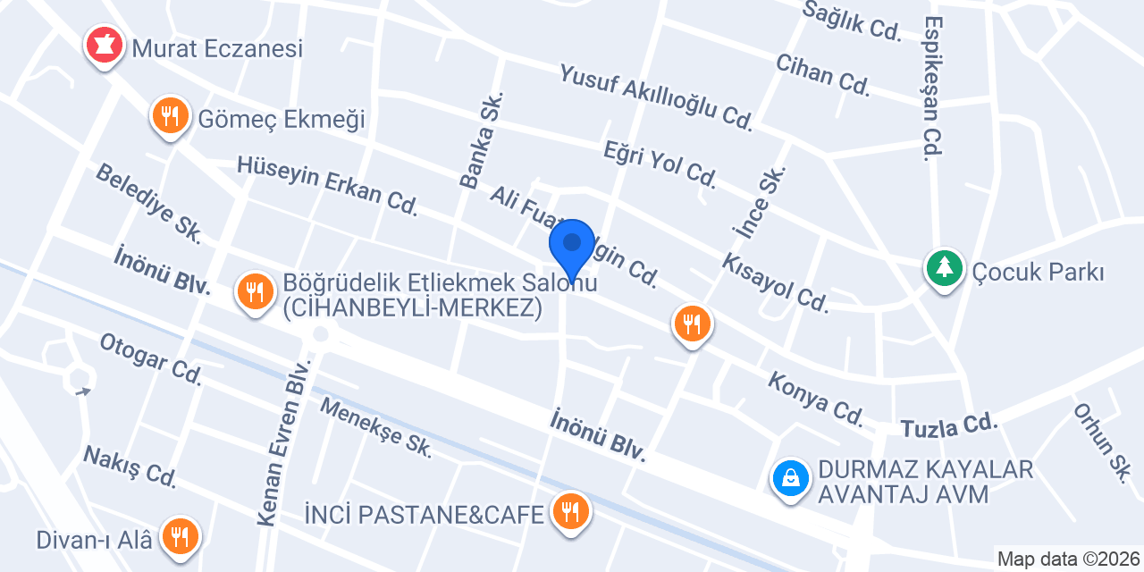 Akyel kasap konumu
