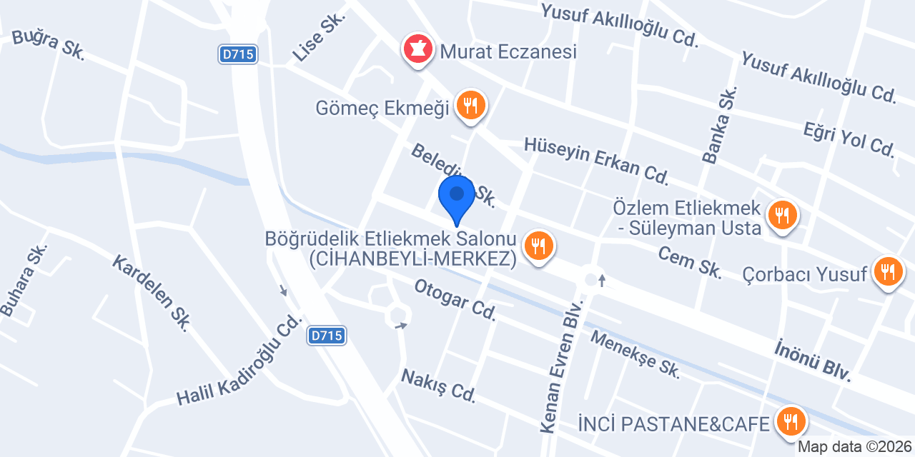 Bozkır Etliekmek konumu