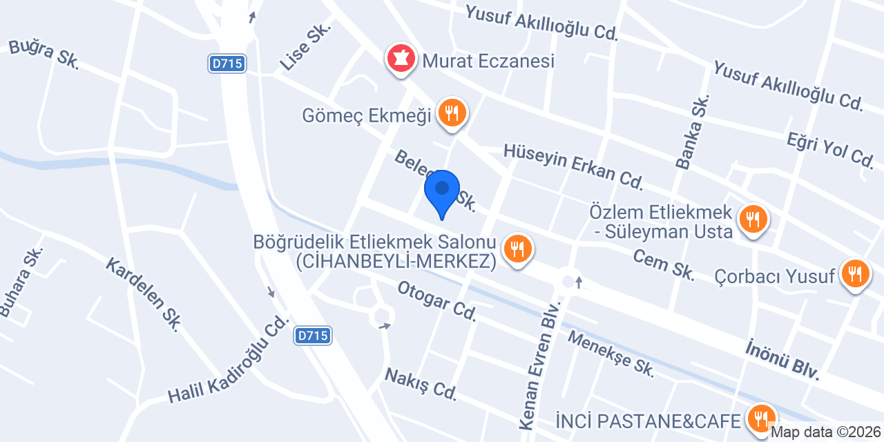 BAŞAK ETLİEKMEK SALONU (CİHANBEYLİ) konumu