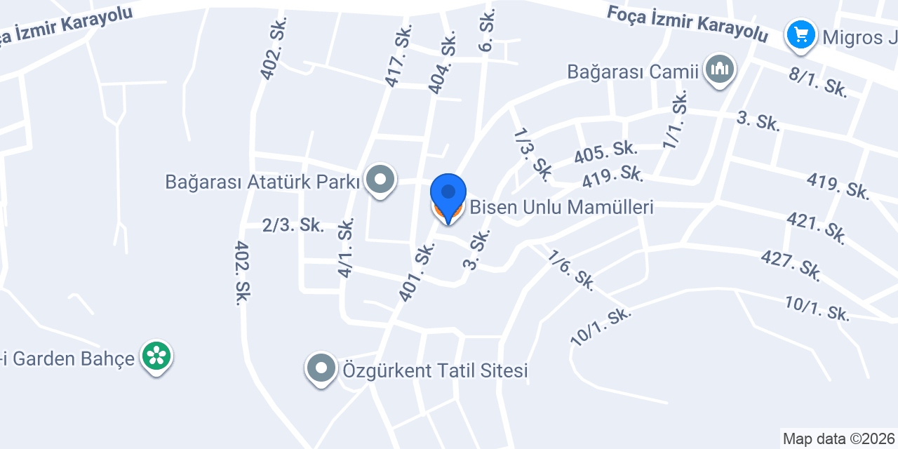 Bisen Unlu Mamülleri konumu