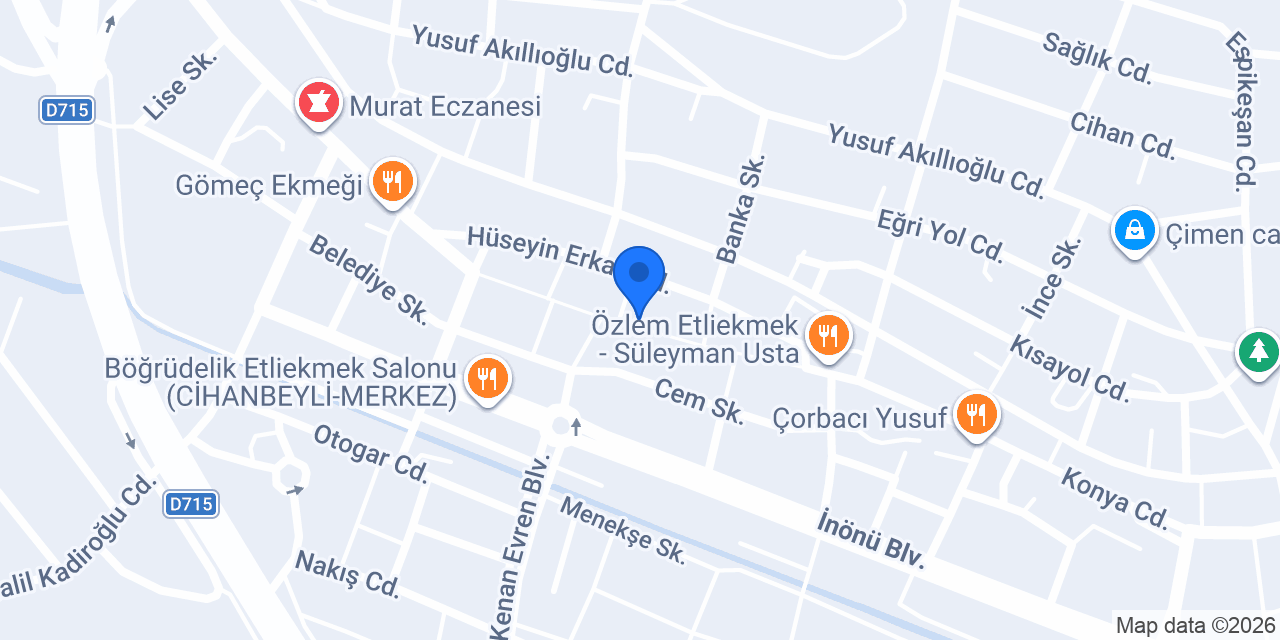 Ekinciler Optik konumu