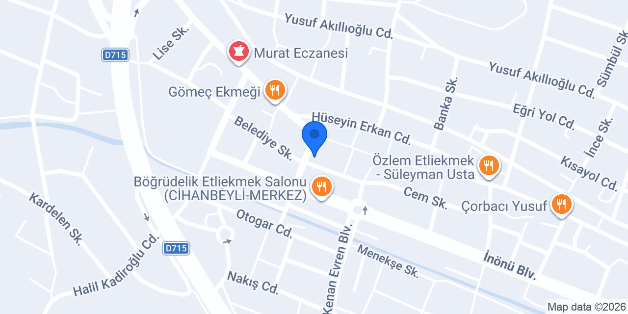 Cadde kebap konumu