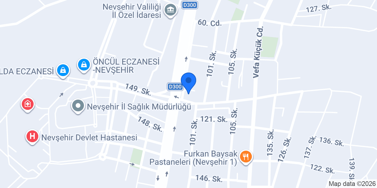 Ergül Mobilya Nevsehir konumu