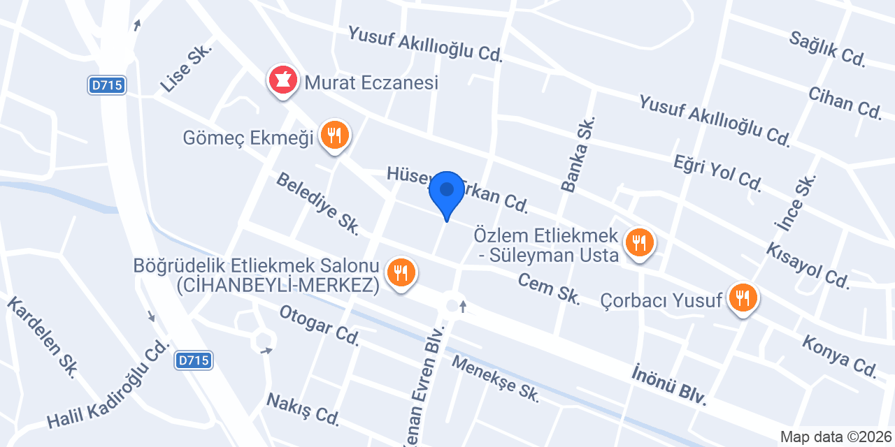 Cihanbeyli taksi konumu