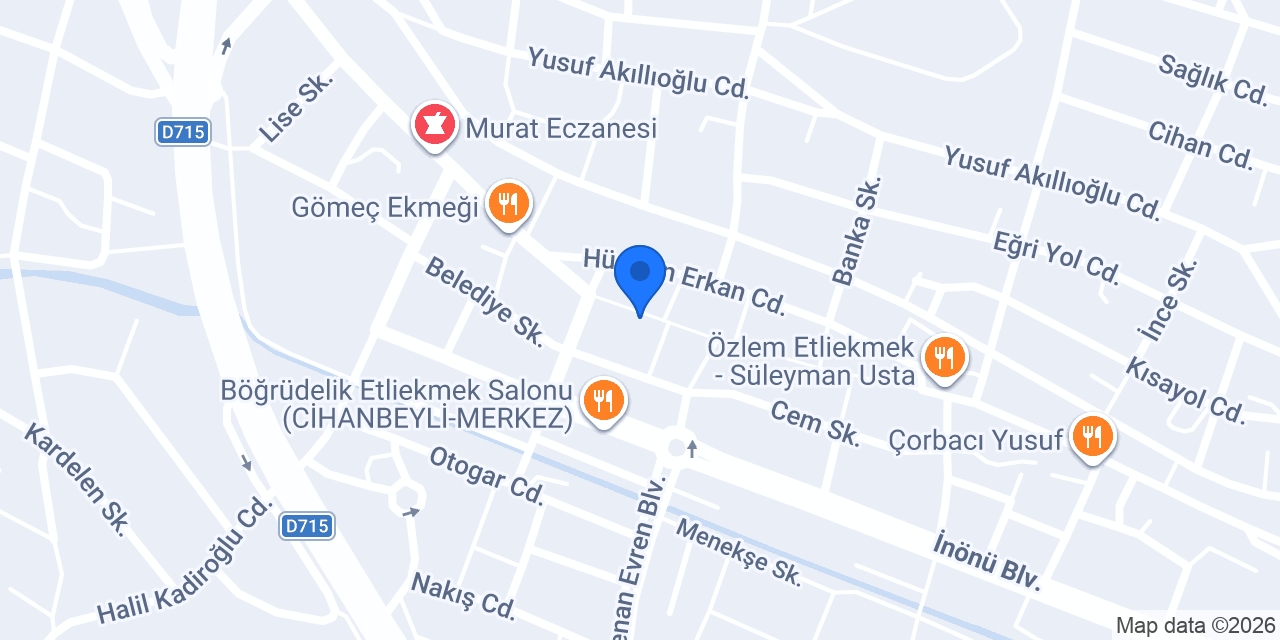 Halkbank Cihanbeyli Şubesi konumu
