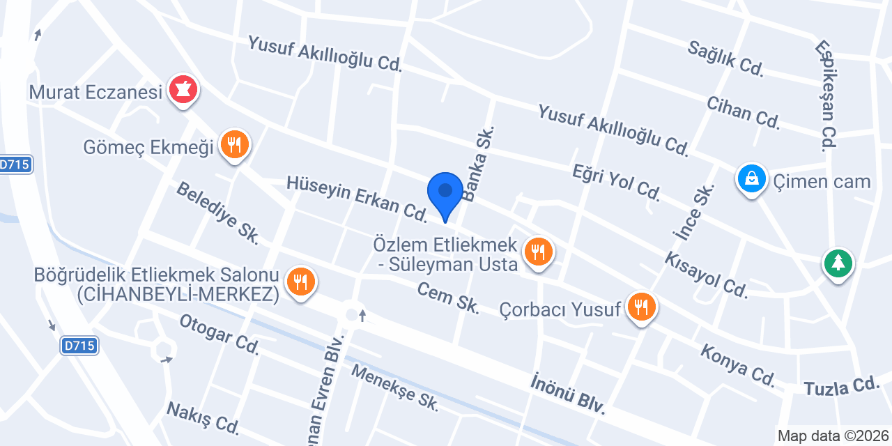 Konyalı bayan kuaförü konumu