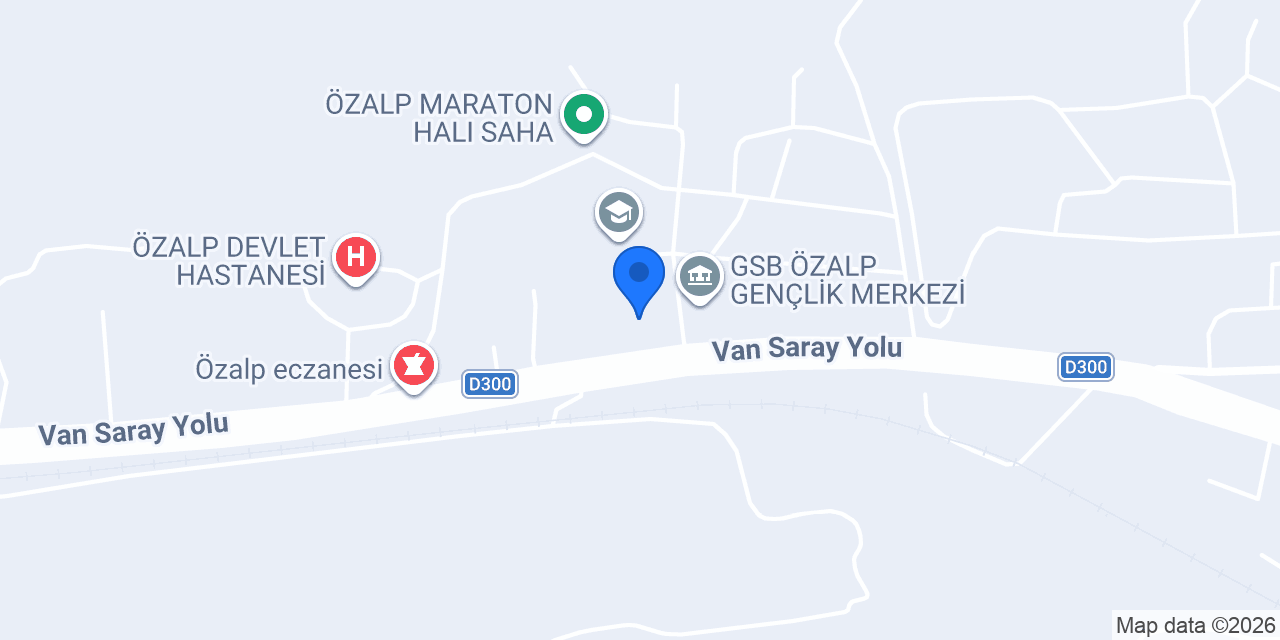Özalp Öğrenci Yurdu konumu