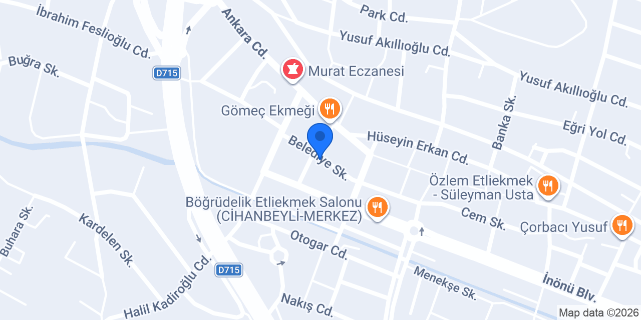 ÇİÇEK DURAĞIM Cihanbeyli konumu