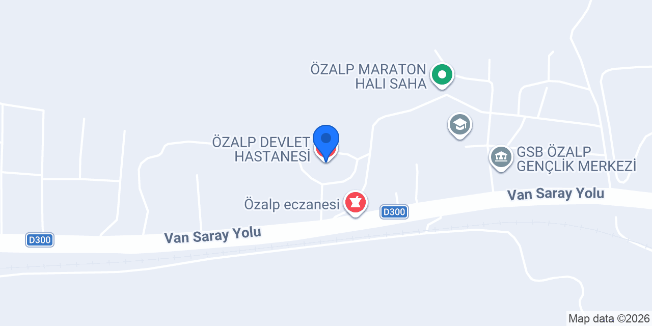 ÖZALP DEVLET HASTANESİ konumu
