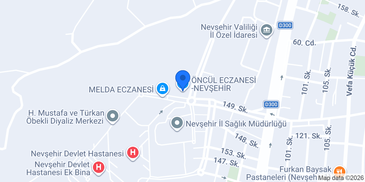 ÖNCÜL ECZANESİ -NEVŞEHİR konumu