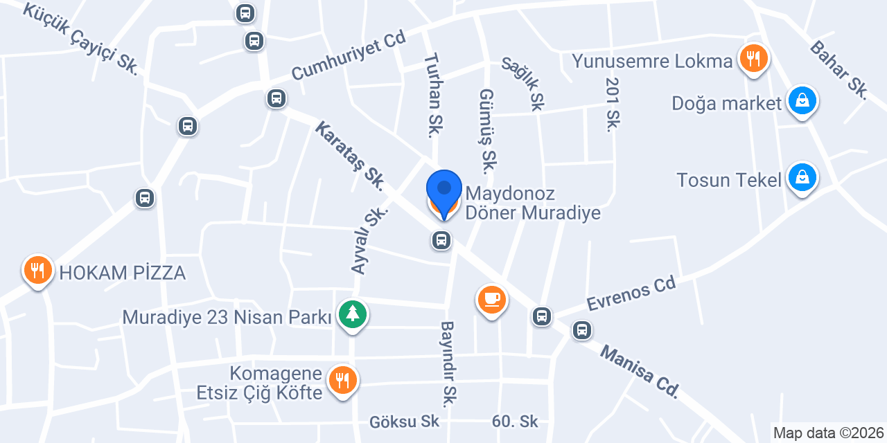 Maydonoz Döner Muradiye konumu