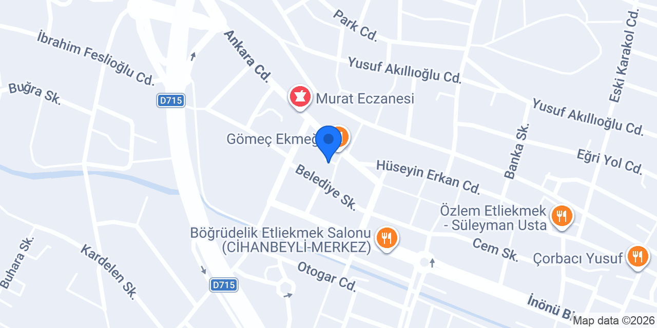 CİHANBEYLİ PTT MERKEZ MÜDÜRLÜĞÜ konumu