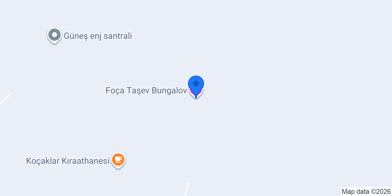 Foça Taşev Bungalov konumu