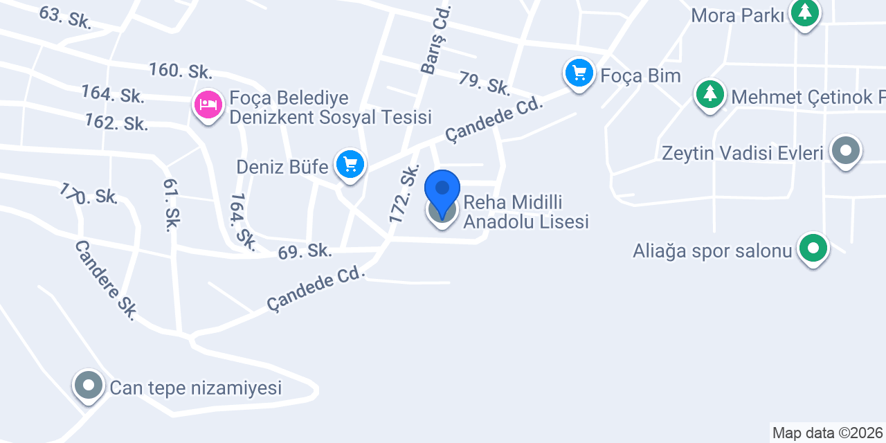 Reha Midilli Anadolu Lisesi konumu