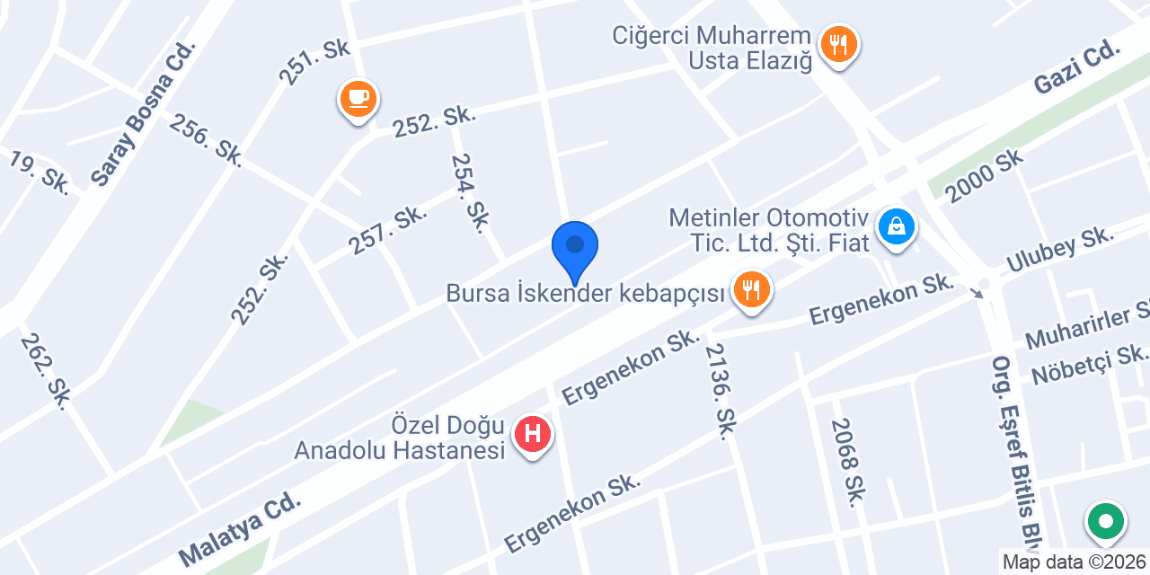 Kuaför Ensari konumu