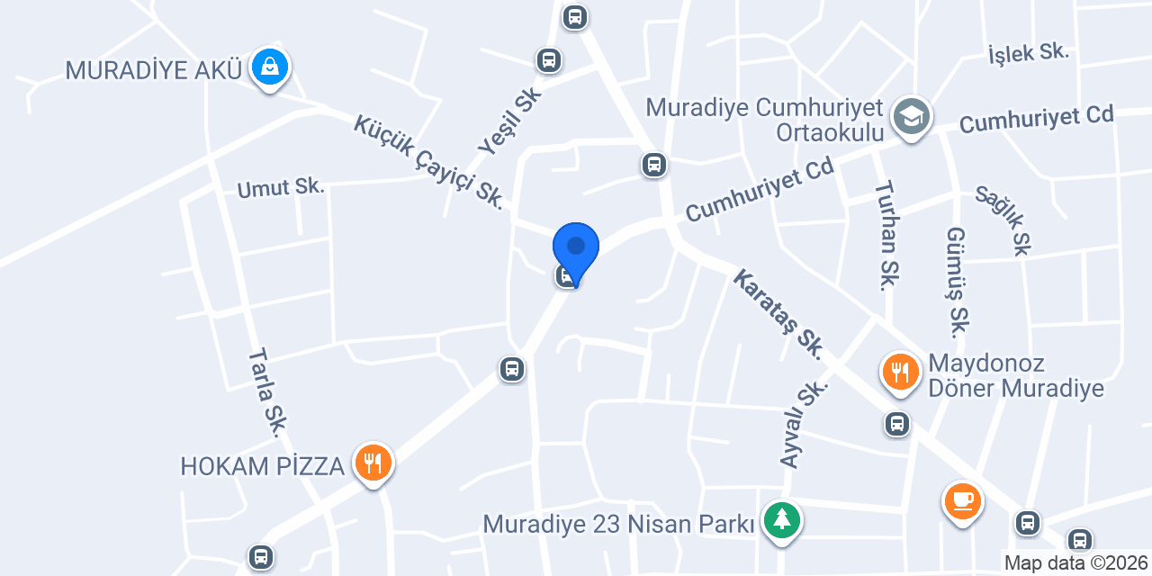 Muradiye Pati Pet Shop konumu