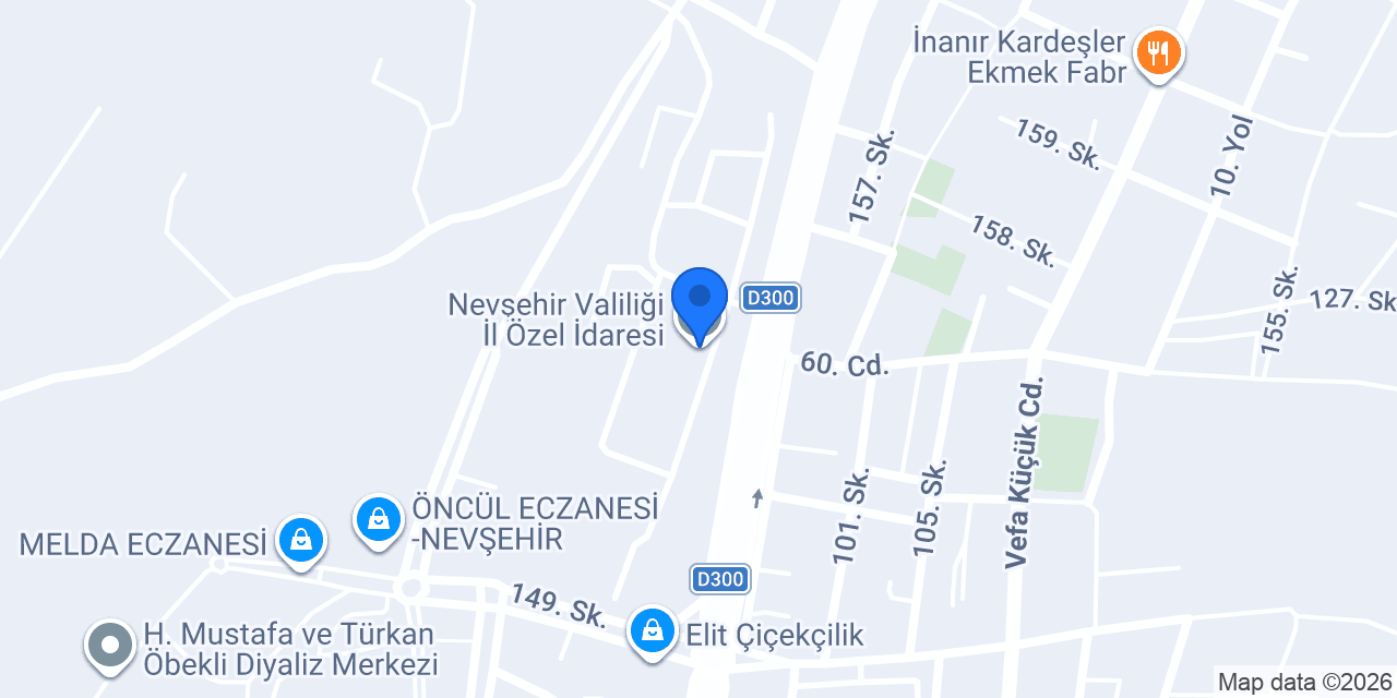 Nevşehir Valiliği İl Özel İdaresi konumu
