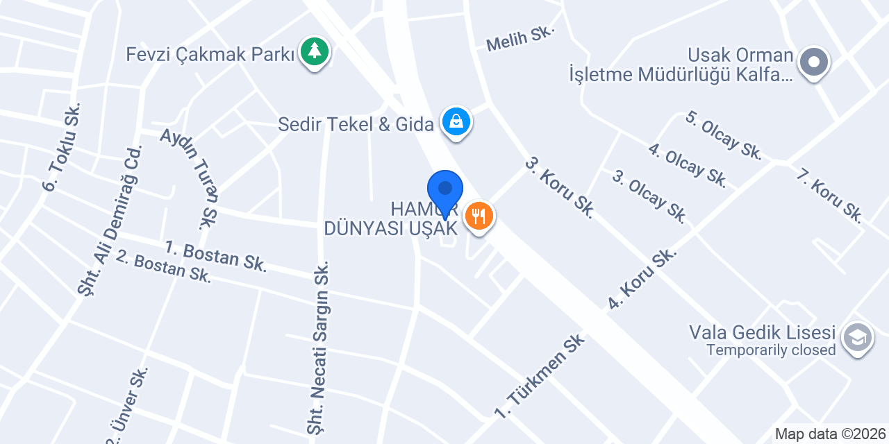 UŞAK PREFABRİK konumu